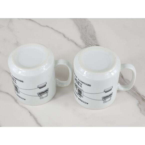 IBM Security Systems Cybersecurity Coffee Mug 14oz Teacup 80s 4" x2 Vintage - Picture 13 of 15